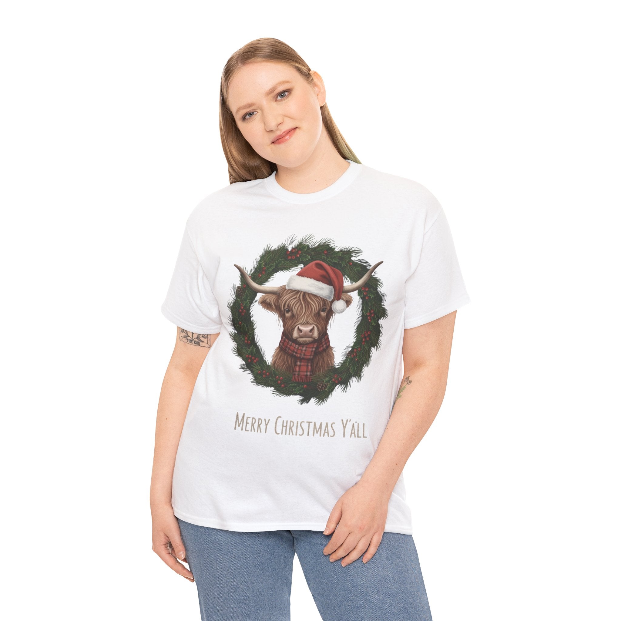 Merry Christmas Y'all Tee - Unisex Heavy Cotton Shirt, Holiday Gift, Festive Apparel, Winter Outfit, Christmas Celebration