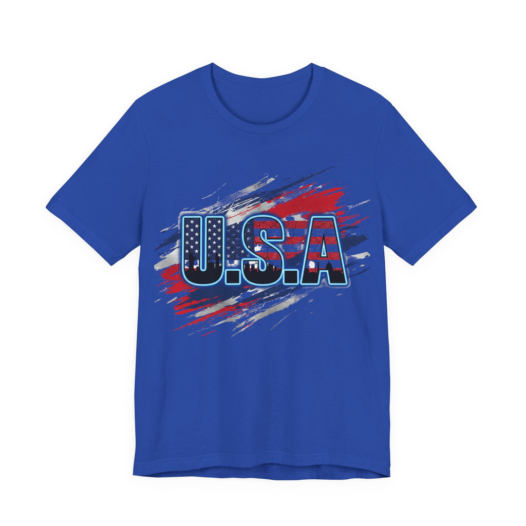 USA Patriotic Short Sleeve Tee | Perfect for Independence Day, Memorial Day, BBQs, Family Gatherings, Casual Outings
