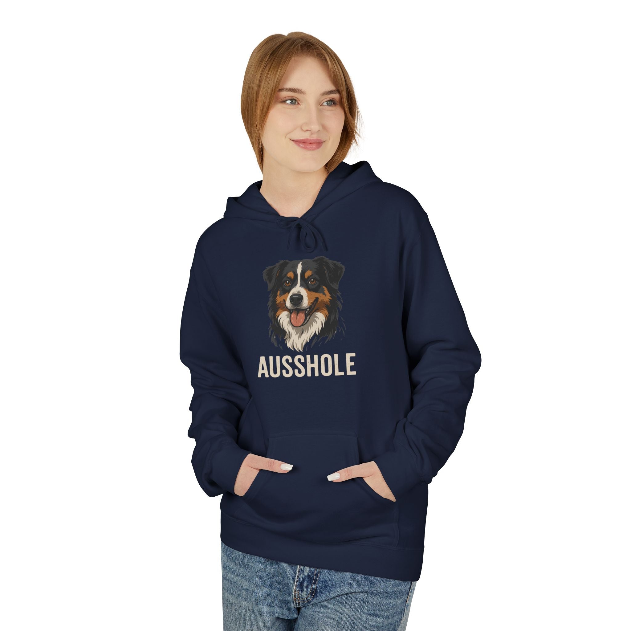 Funny Dog Owner Hoodie, Dog Lover Gift, Ausshole Hoodie, Animal Humor Sweatshirt, Unisex Pet Lover Apparel