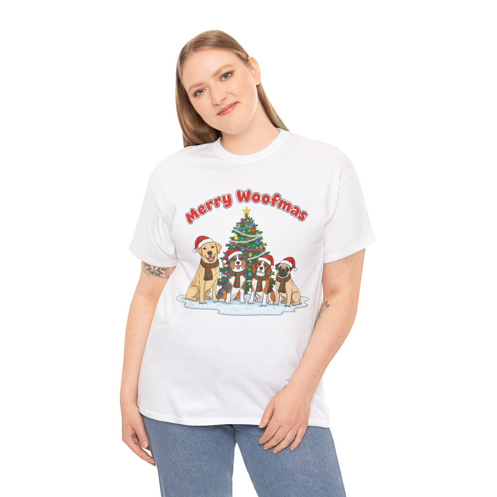 Merry Woofmas Unisex Heavy Cotton Tee