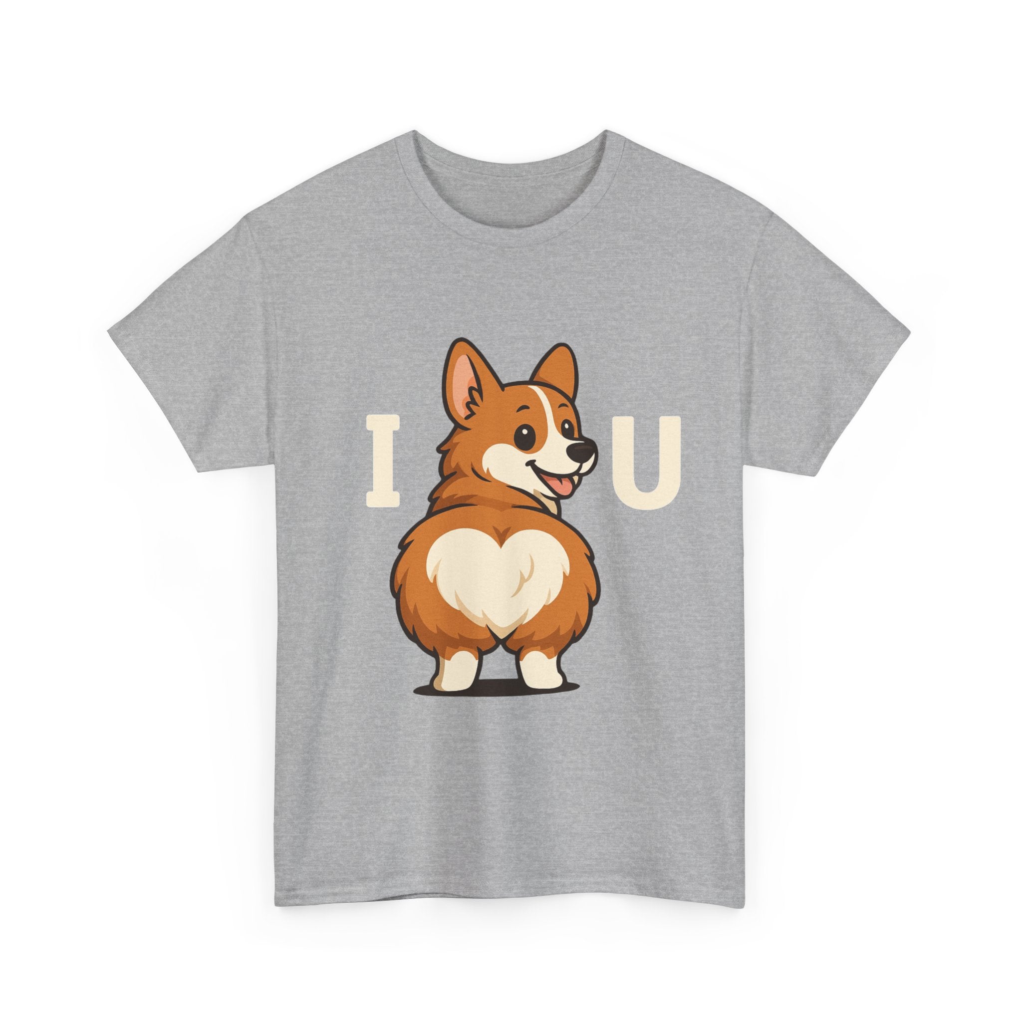 Corgi Love Unisex Tee - Cute Dog Shirt, I U Shirt, Pet Lover Gift, Casual Wear, Birthday Gift, Animal Lover Apparel
