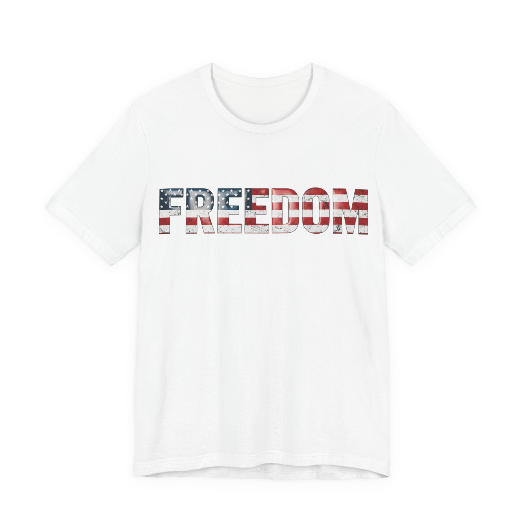 Patriotic Freedom Tee, Unisex T-Shirt, USA Flag Shirt, American Freedom Shirt, Gift for Independence Day, Casual Wear