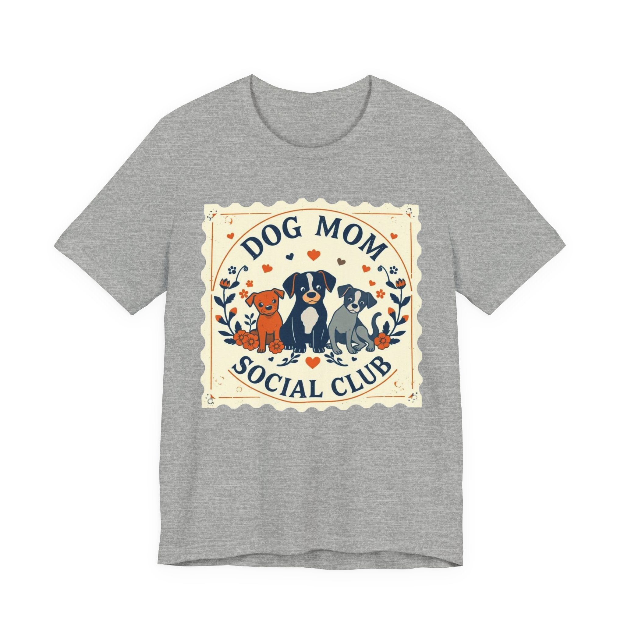Dog Mom Social Club Tee, Dog Lover Gift, Unisex Graphic T-Shirt, Pet Owner Apparel, Cute Animal Tee, Gift for Dog Moms