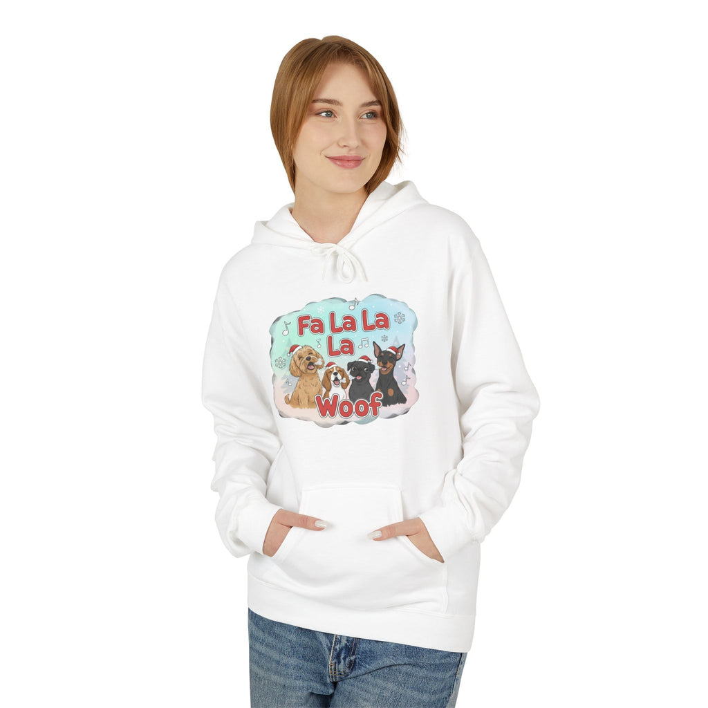 Festive Dog Lover Hoodie - 'Fa La La La Woof'