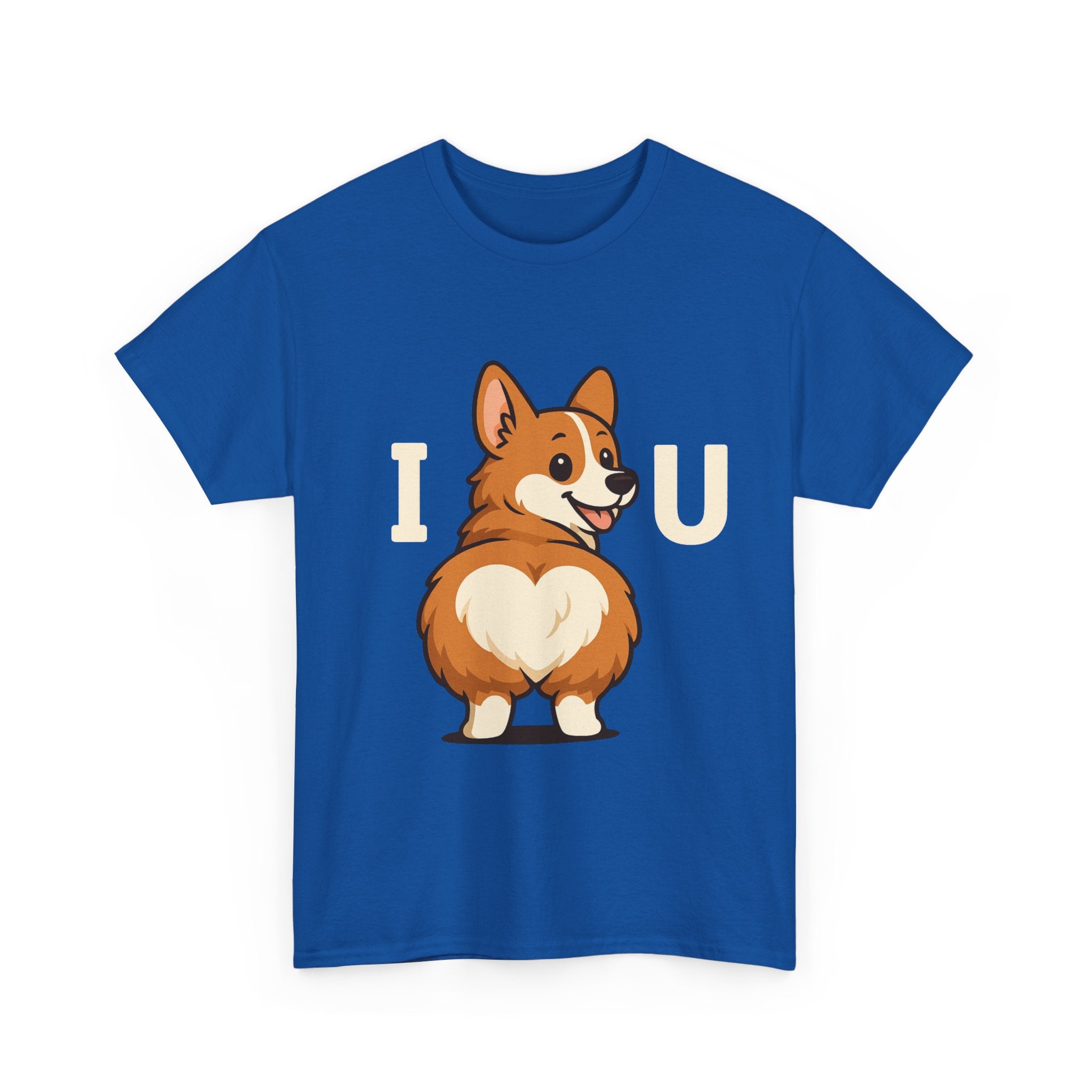 Corgi Love Unisex Tee - Cute Dog Shirt, I U Shirt, Pet Lover Gift, Casual Wear, Birthday Gift, Animal Lover Apparel