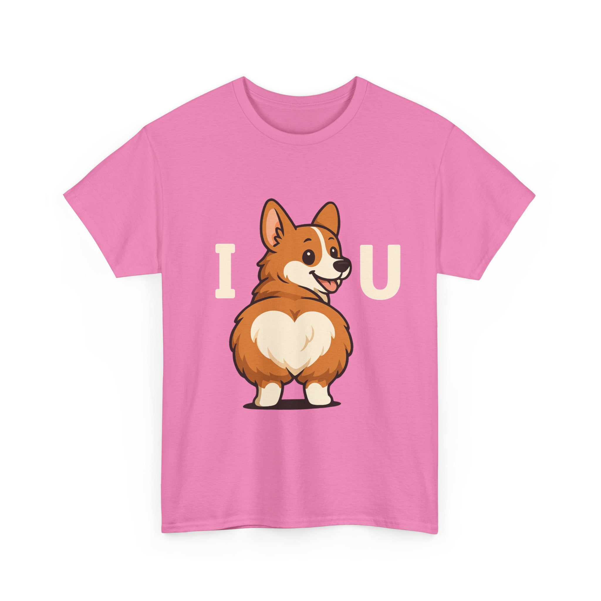 Corgi Love Unisex Tee - Cute Dog Shirt, I U Shirt, Pet Lover Gift, Casual Wear, Birthday Gift, Animal Lover Apparel