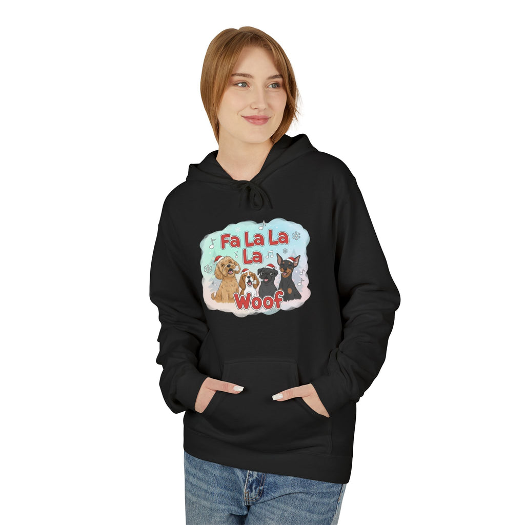 Festive Dog Lover Hoodie - 'Fa La La La Woof'