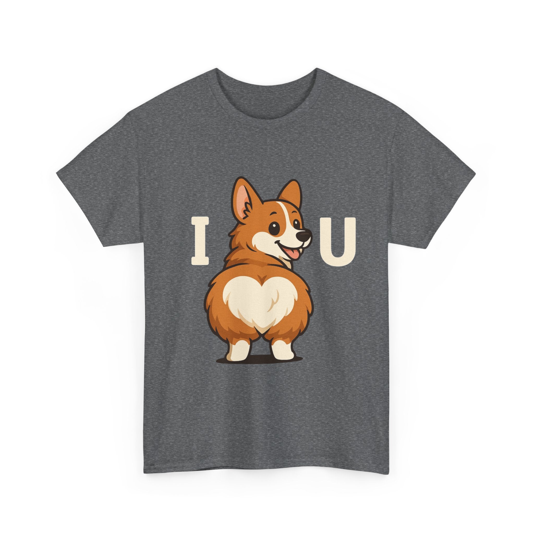 Corgi Love Unisex Tee - Cute Dog Shirt, I U Shirt, Pet Lover Gift, Casual Wear, Birthday Gift, Animal Lover Apparel