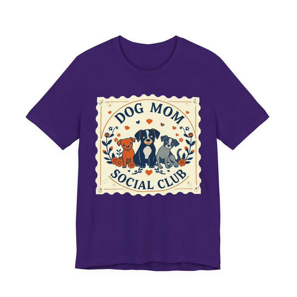 Dog Mom Social Club Tee, Dog Lover Gift, Unisex Graphic T-Shirt, Pet Owner Apparel, Cute Animal Tee, Gift for Dog Moms