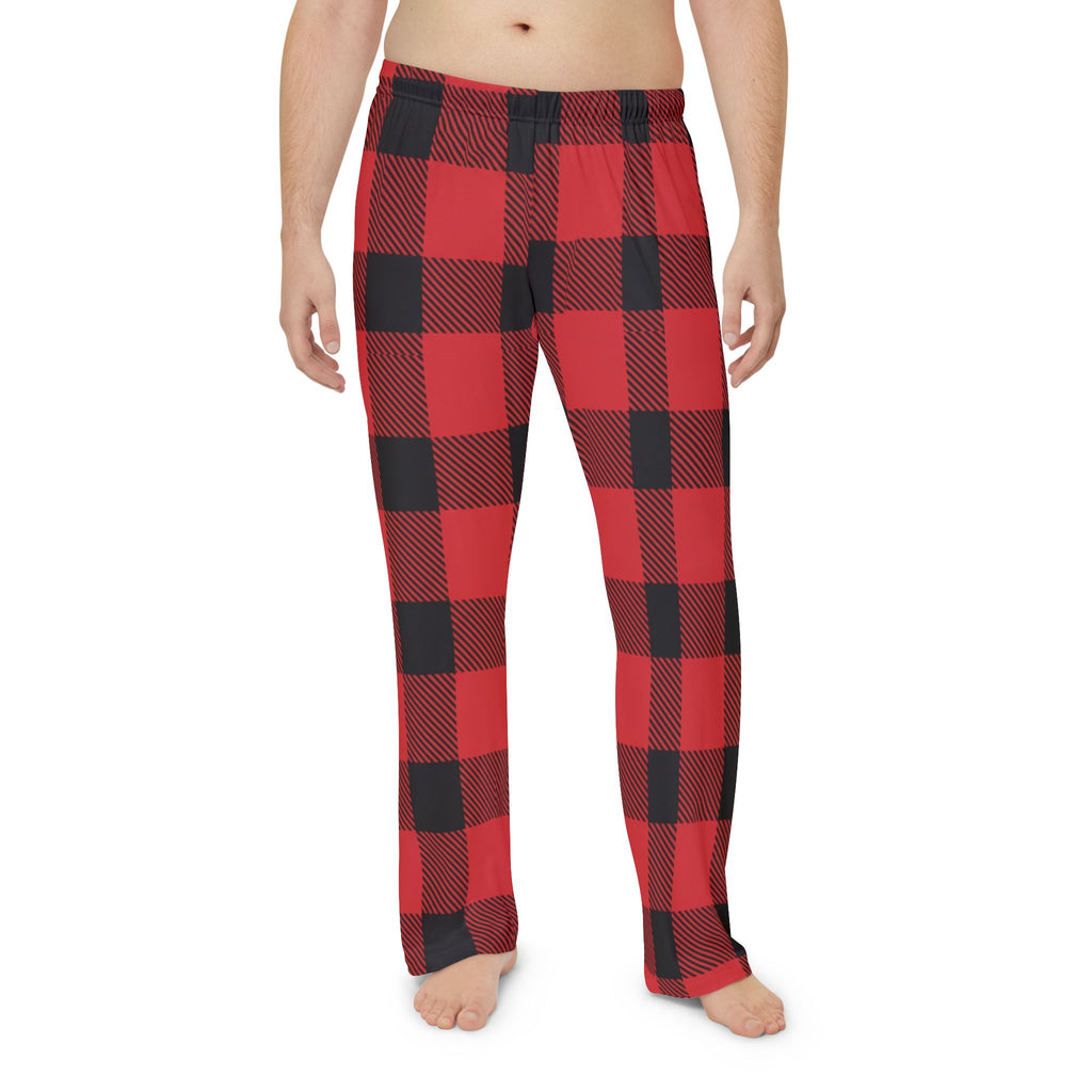 Buffalo Plaid Pajama Bottoms – Red & Black Classic