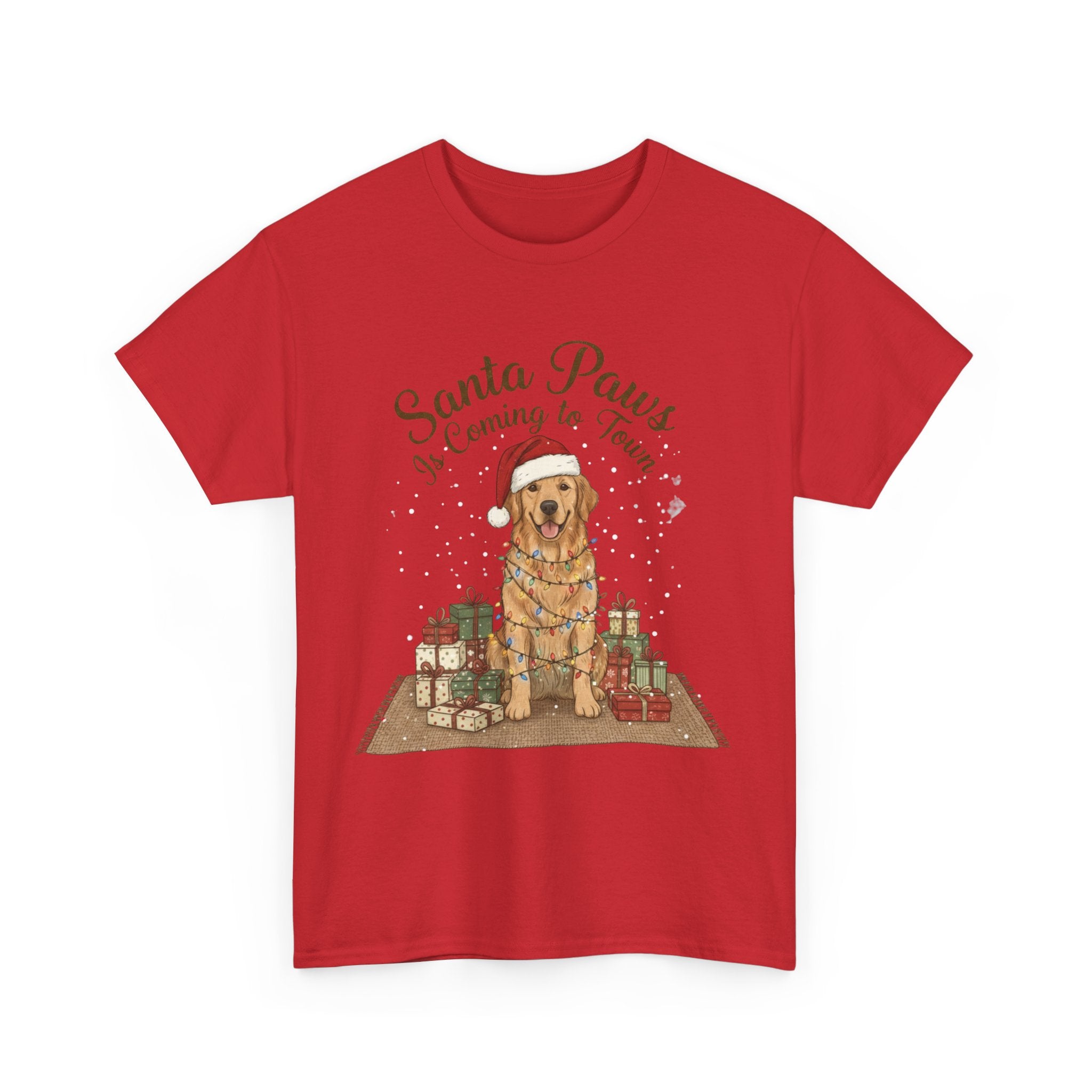 Santa Paws Unisex Heavy Cotton Tee - Perfect Holiday Gift