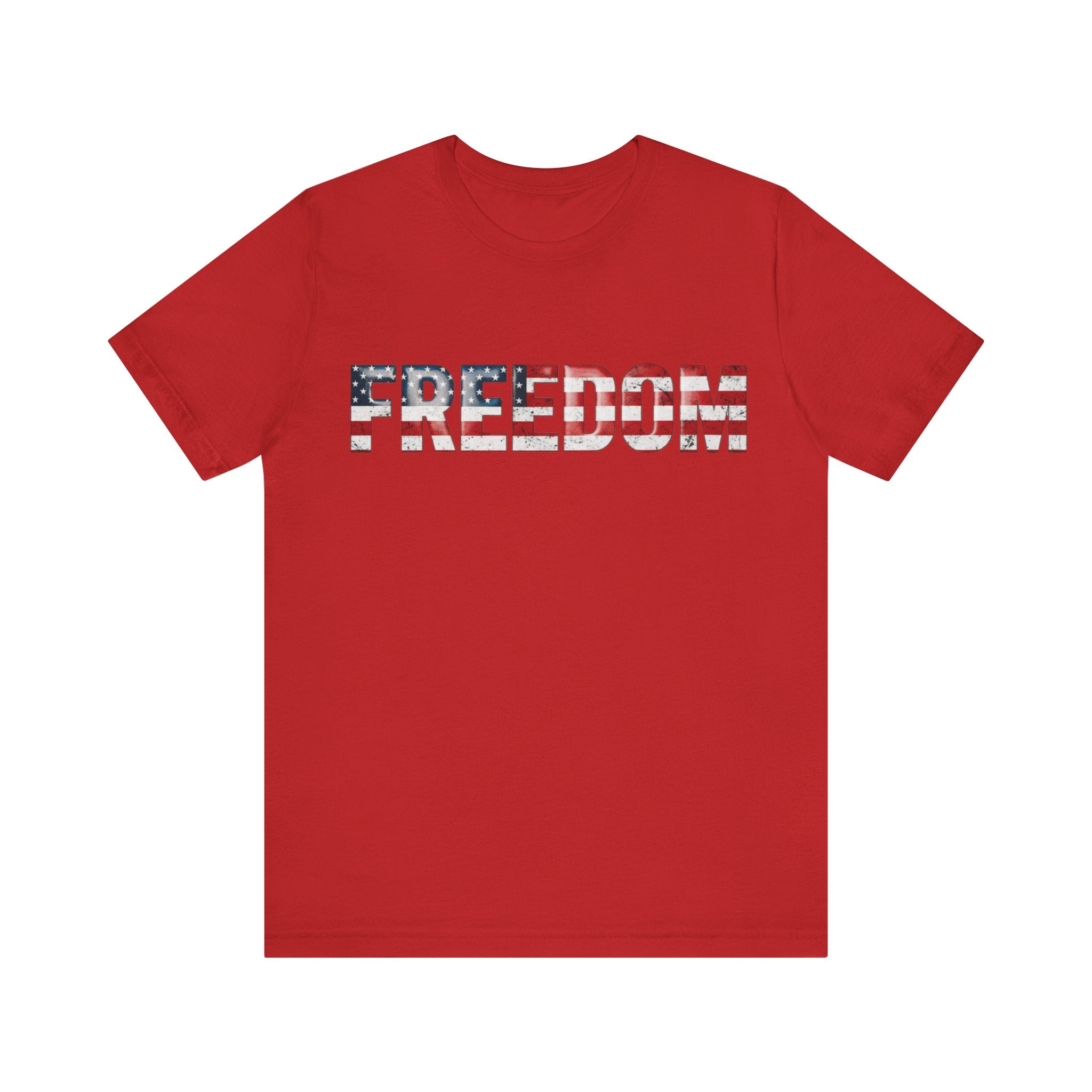 Patriotic Freedom Tee, Unisex T-Shirt, USA Flag Shirt, American Freedom Shirt, Gift for Independence Day, Casual Wear
