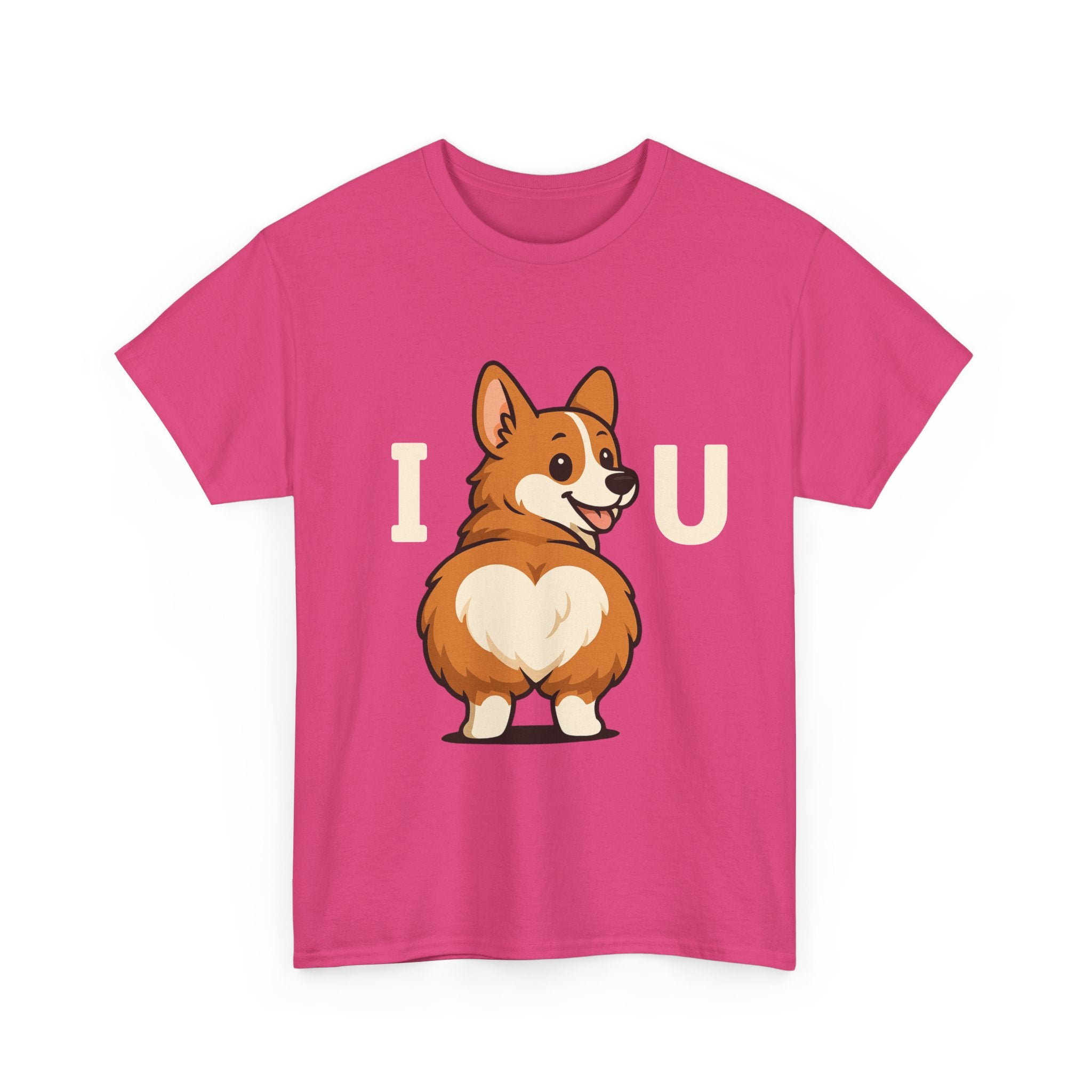 Corgi Love Unisex Tee - Cute Dog Shirt, I U Shirt, Pet Lover Gift, Casual Wear, Birthday Gift, Animal Lover Apparel