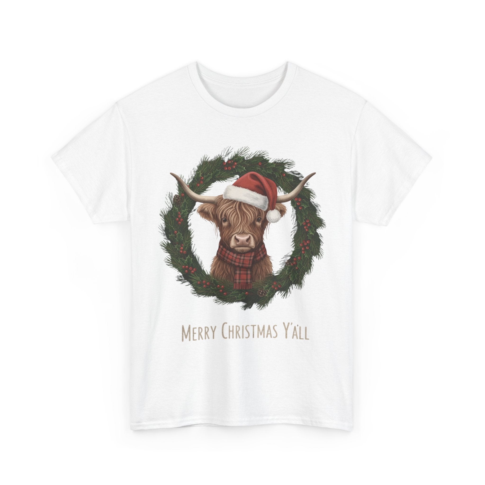Merry Christmas Y'all Tee - Unisex Heavy Cotton Shirt, Holiday Gift, Festive Apparel, Winter Outfit, Christmas Celebration