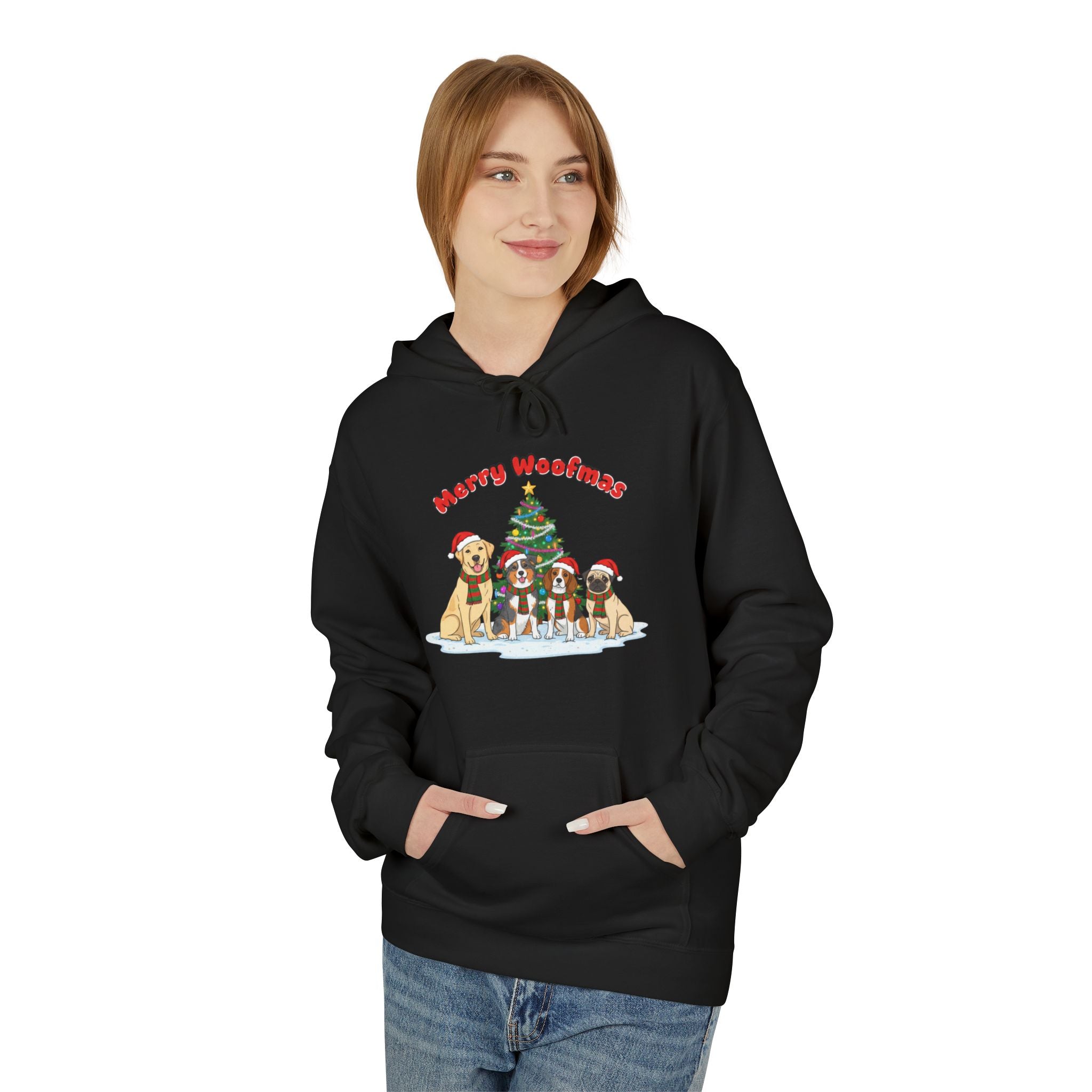 Festive Christmas Hoodie with Merry Christmas Design