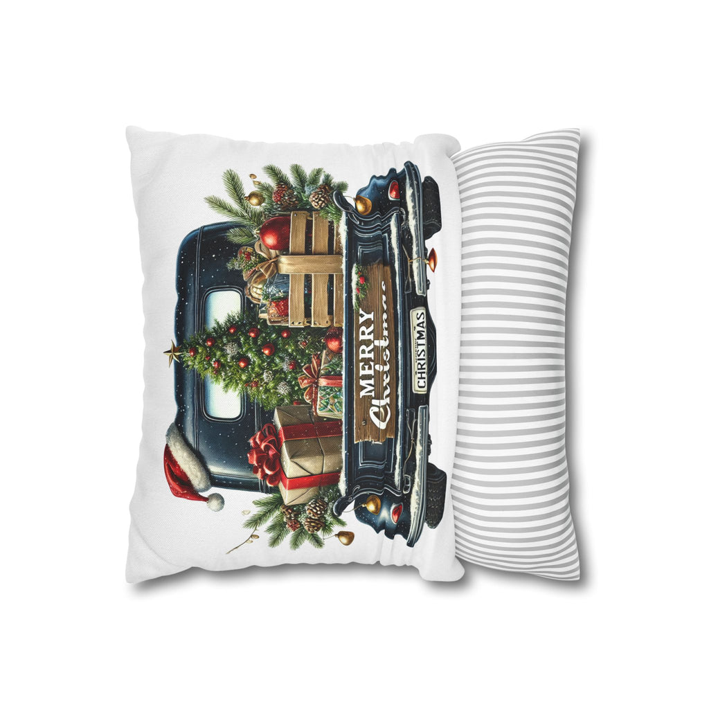 Christmas Truck Pillowcase, Holiday Decor, Cozy Home Accent, Farmhouse Style, Gift for Christmas, Winter Decoration
