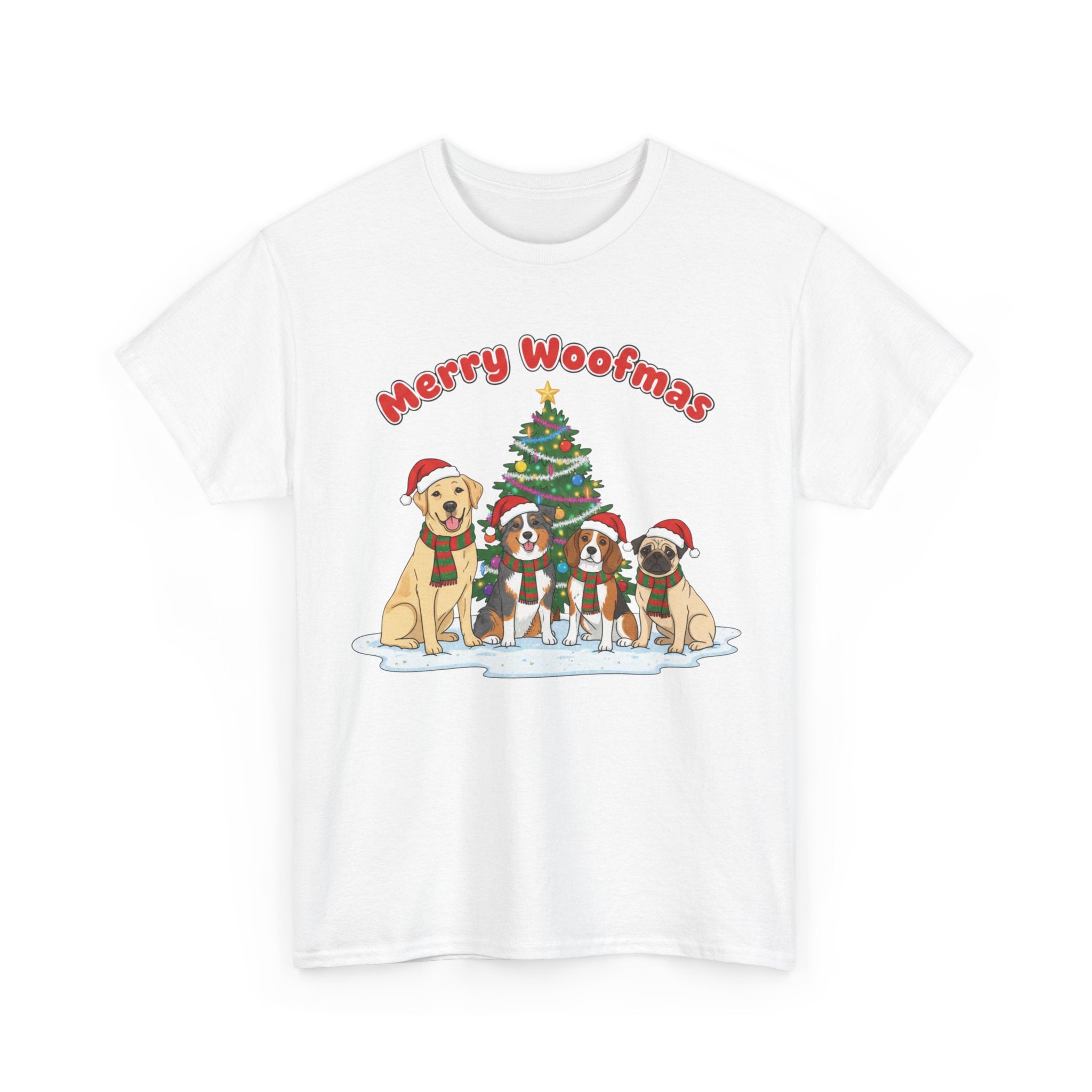 Merry Woofmas Unisex Heavy Cotton Tee