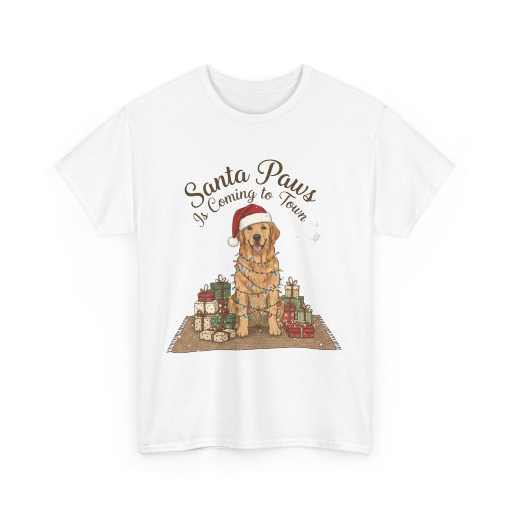Santa Paws Unisex Heavy Cotton Tee - Perfect Holiday Gift