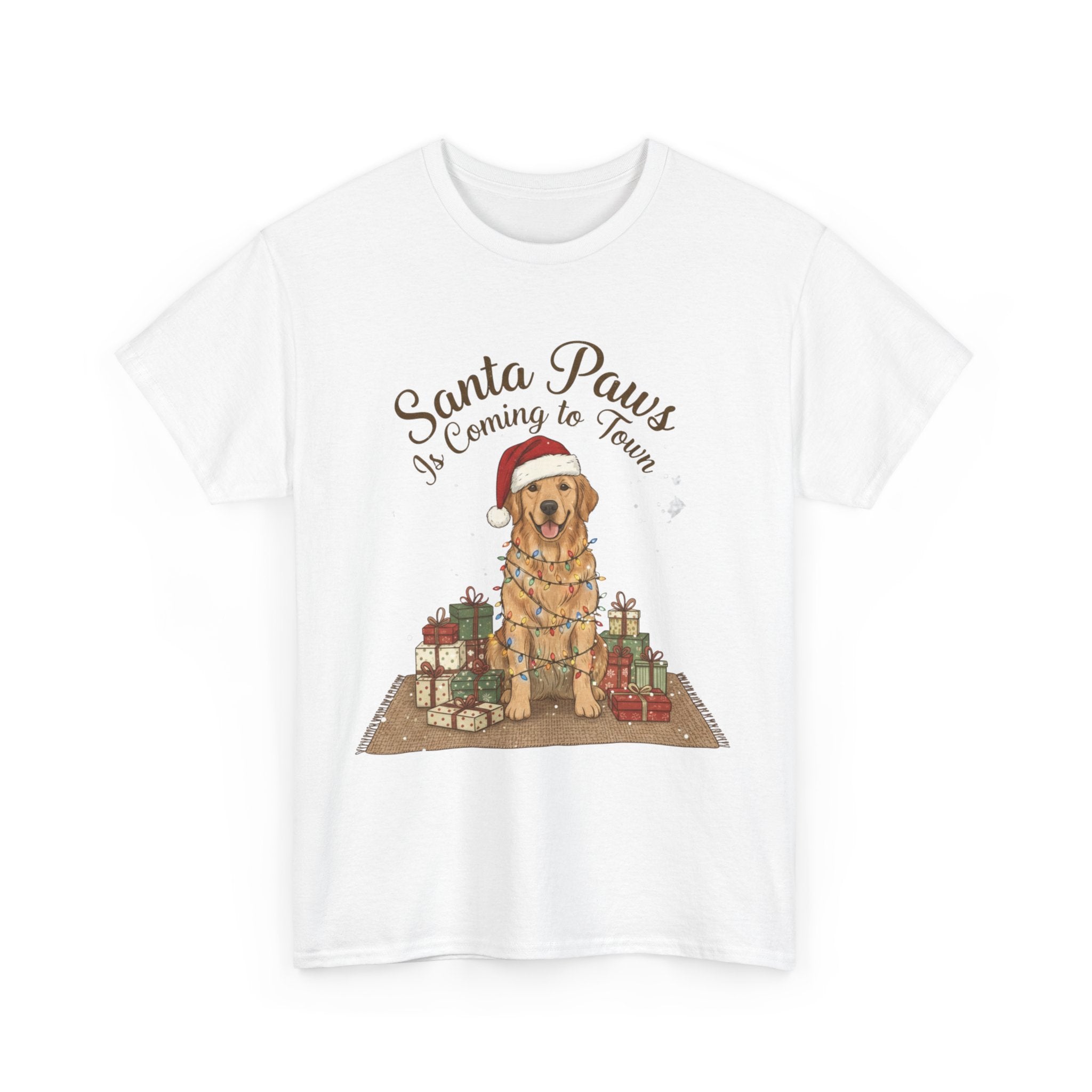 Santa Paws Unisex Heavy Cotton Tee - Perfect Holiday Gift