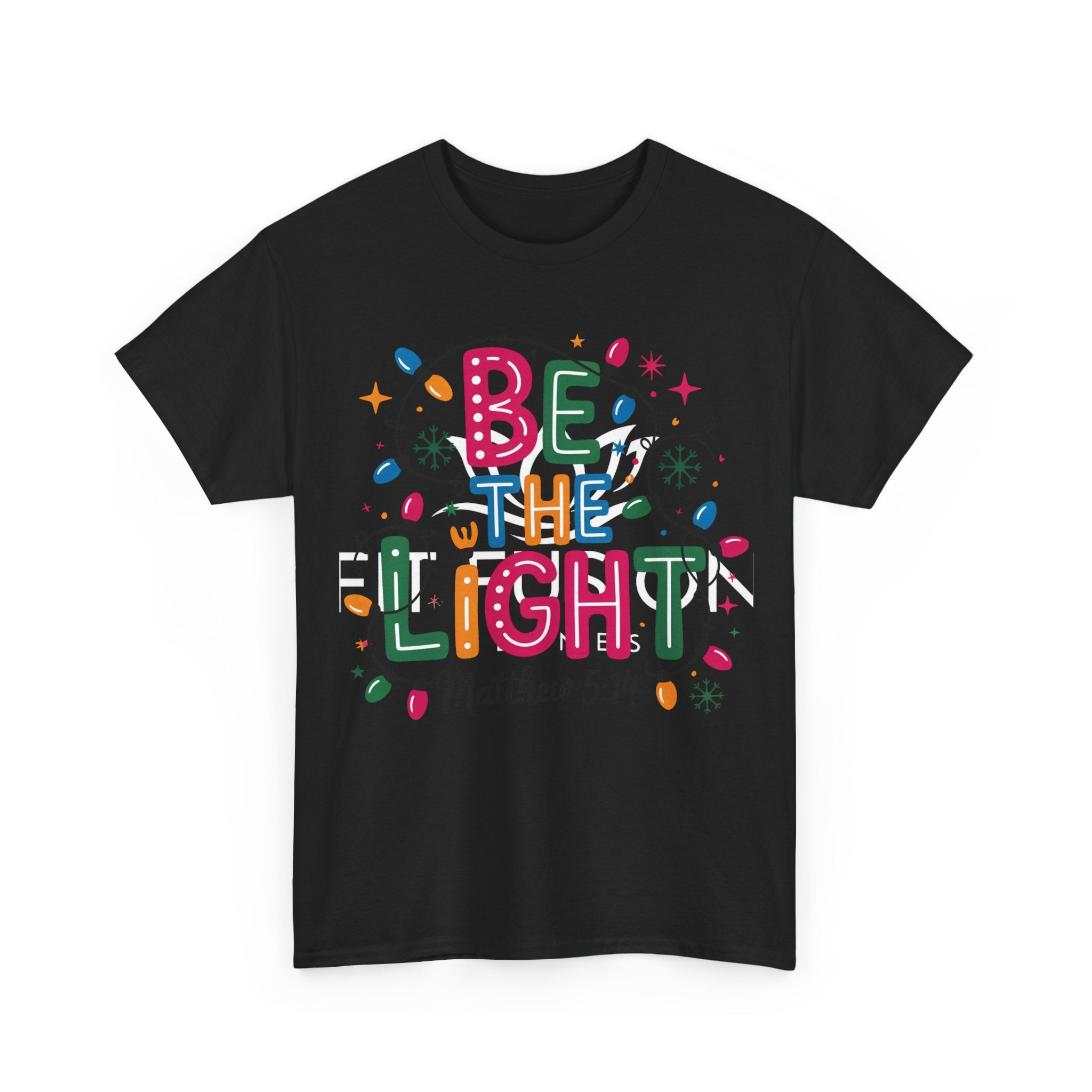 Unisex Heavy Cotton Tee - 'Be The Light' Inspirational Tee, Gift for Christmas, Motivational Shirt, Faith-Based Apparel, Everyday Wear