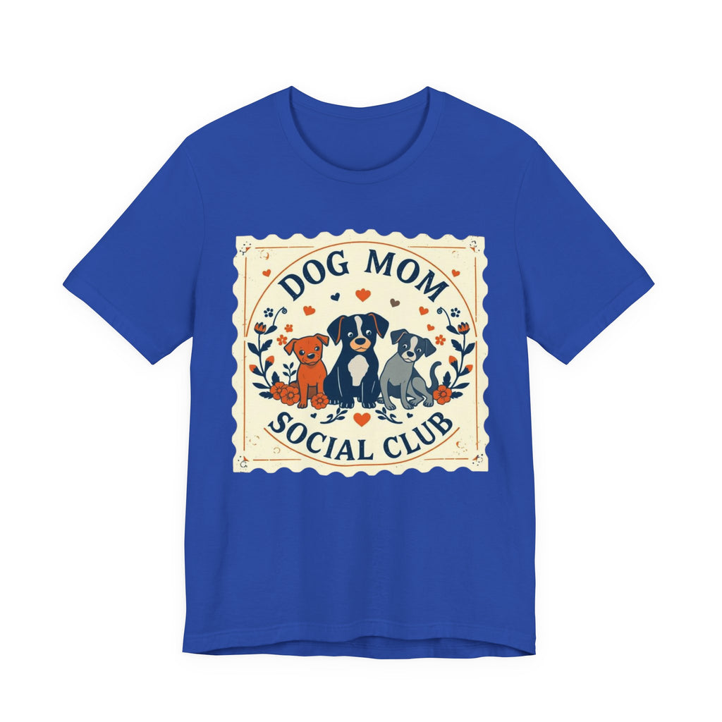 Dog Mom Social Club Tee, Dog Lover Gift, Unisex Graphic T-Shirt, Pet Owner Apparel, Cute Animal Tee, Gift for Dog Moms