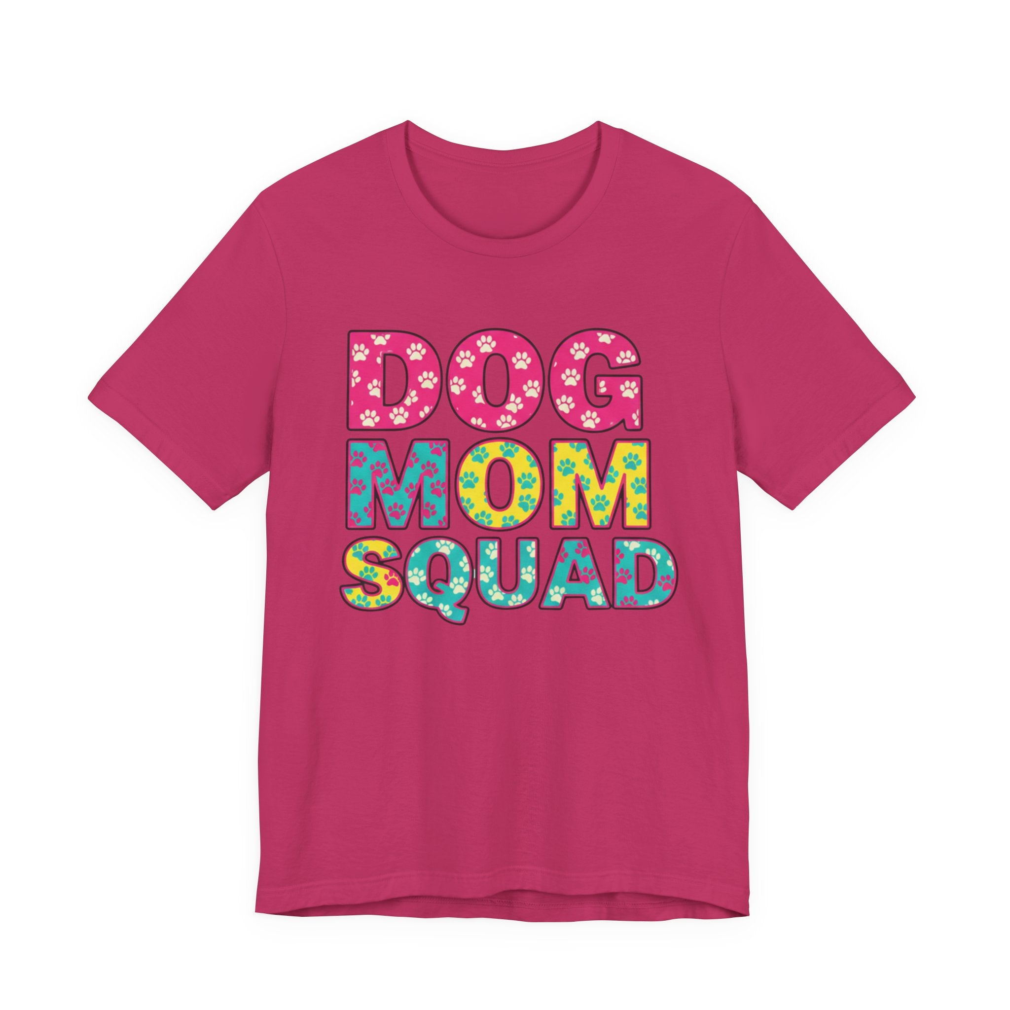 Dog Mom Squad Graphic Tee, Cute Pet Lover Shirt, Gift for Dog Owners, Fun Casual Wear, Dog Lover Apparel, Free Shipping