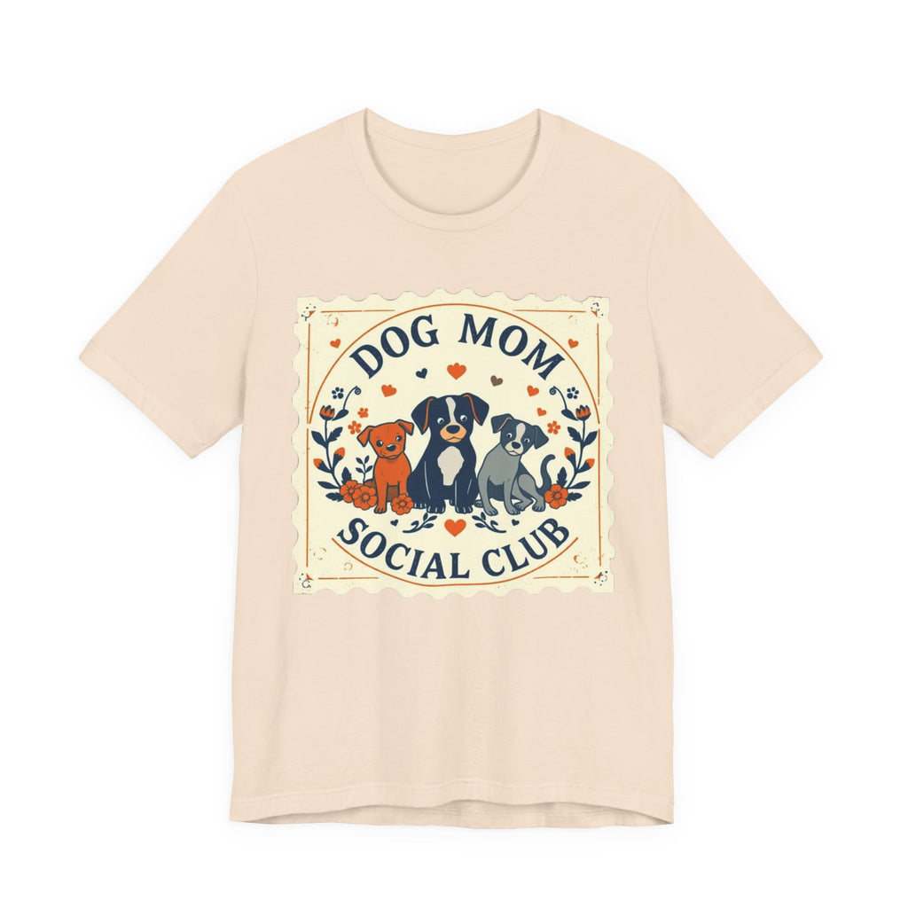 Dog Mom Social Club Tee, Dog Lover Gift, Unisex Graphic T-Shirt, Pet Owner Apparel, Cute Animal Tee, Gift for Dog Moms