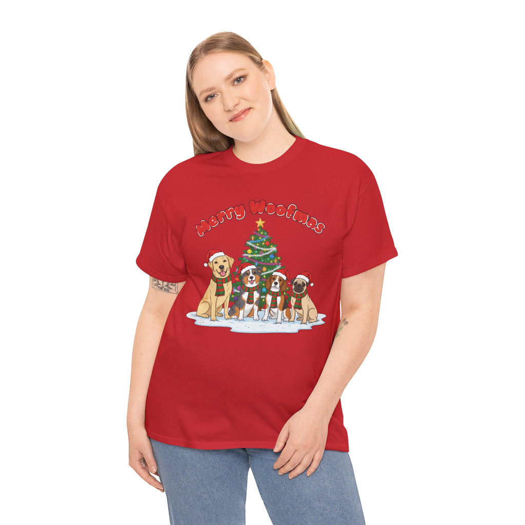 Merry Woofmas Unisex Heavy Cotton Tee