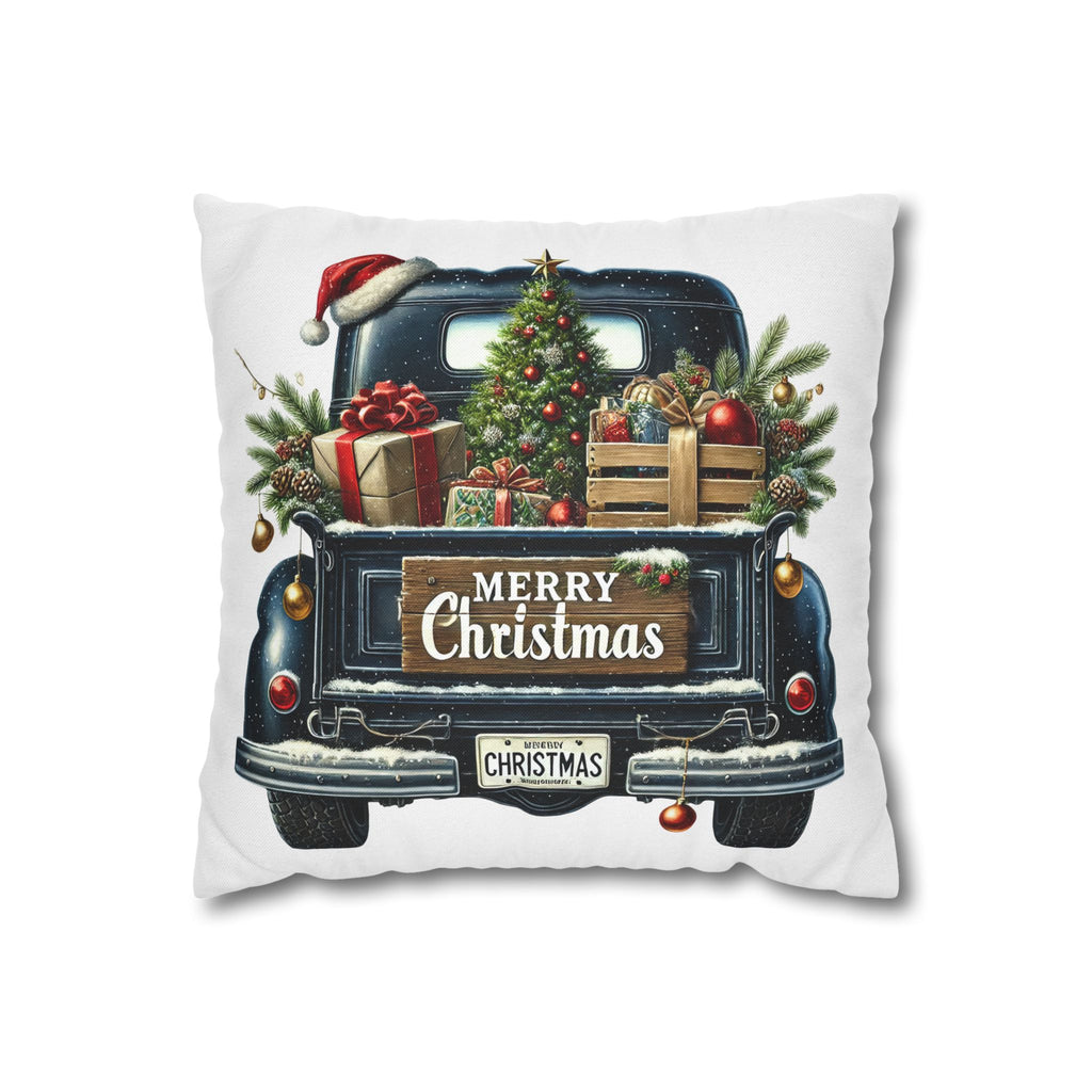 Christmas Truck Pillowcase, Holiday Decor, Cozy Home Accent, Farmhouse Style, Gift for Christmas, Winter Decoration