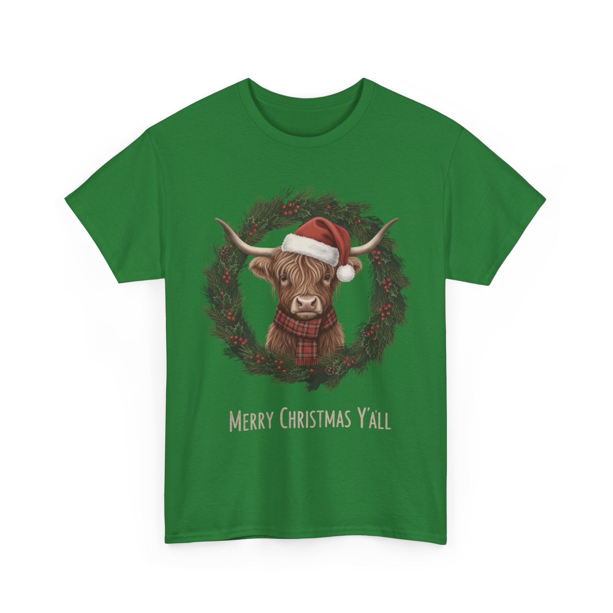 Merry Christmas Y'all Tee - Unisex Heavy Cotton Shirt, Holiday Gift, Festive Apparel, Winter Outfit, Christmas Celebration