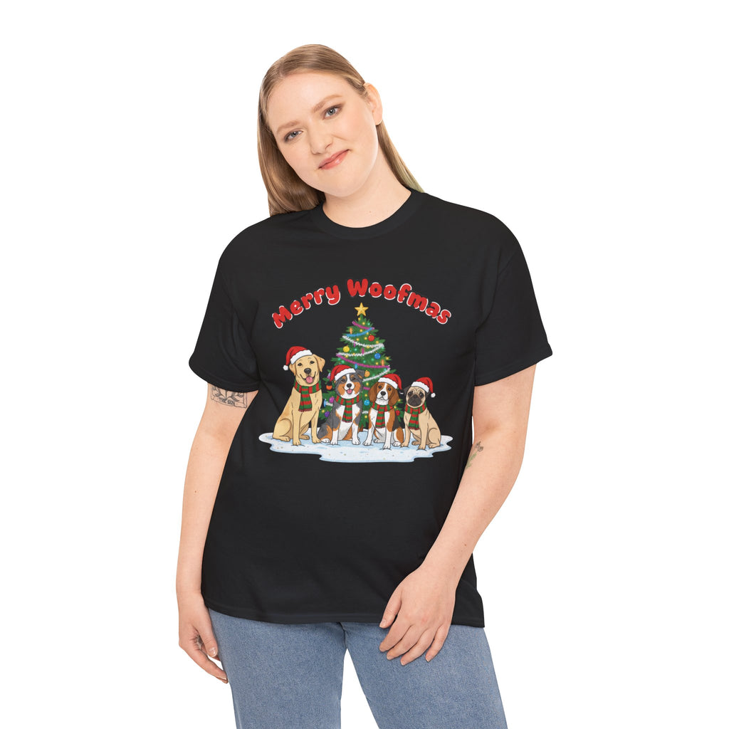 Merry Woofmas Unisex Heavy Cotton Tee