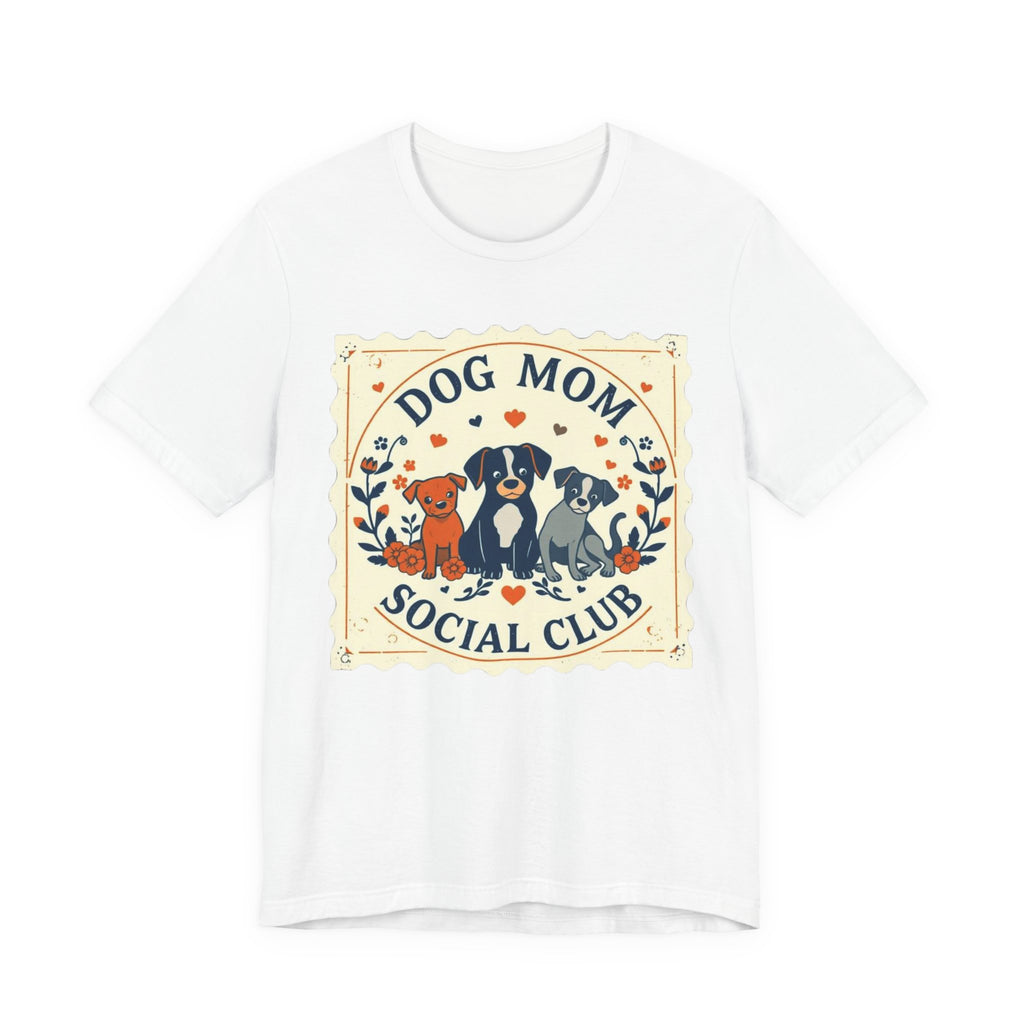 Dog Mom Social Club Tee, Dog Lover Gift, Unisex Graphic T-Shirt, Pet Owner Apparel, Cute Animal Tee, Gift for Dog Moms