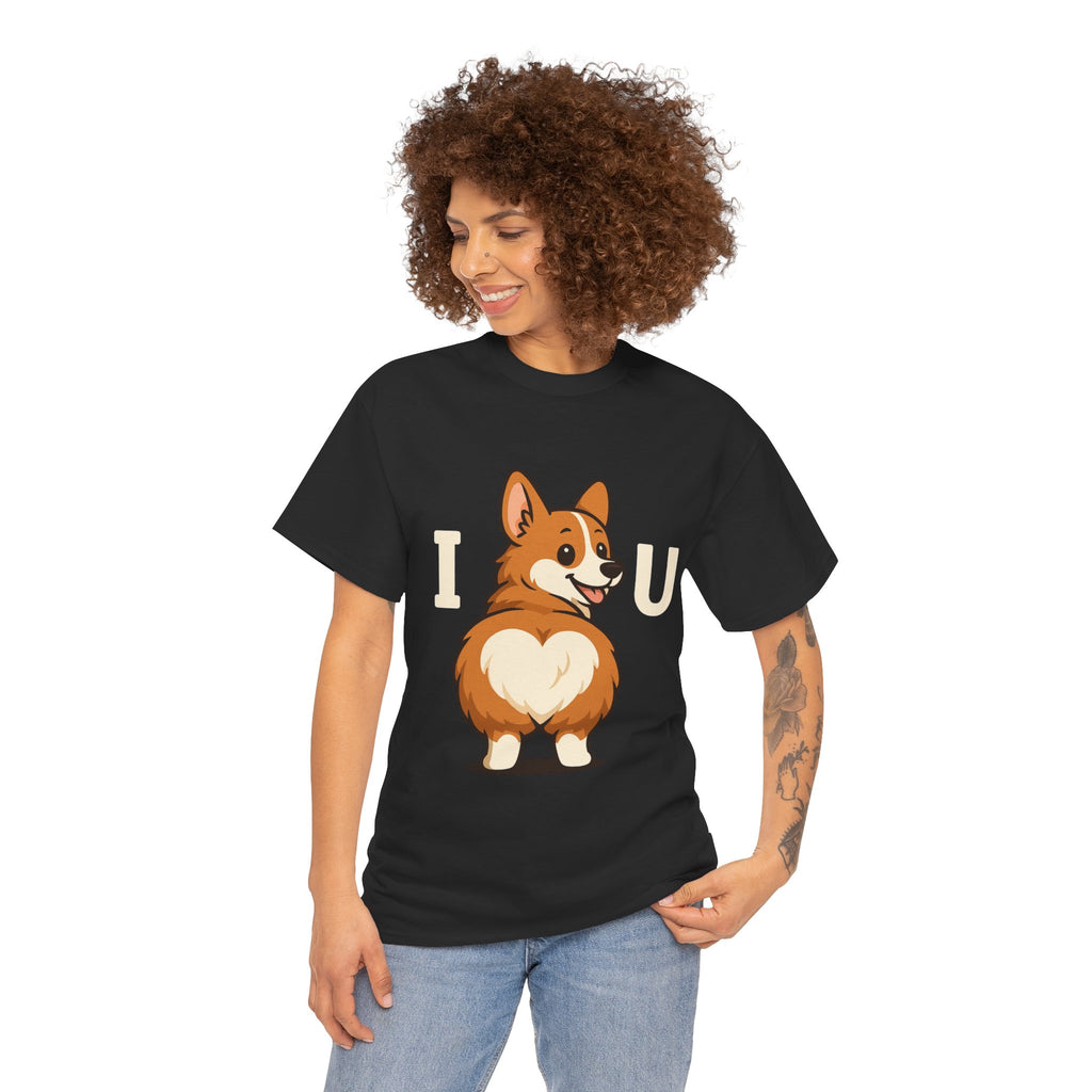 Corgi Love Unisex Tee - Cute Dog Shirt, I U Shirt, Pet Lover Gift, Casual Wear, Birthday Gift, Animal Lover Apparel