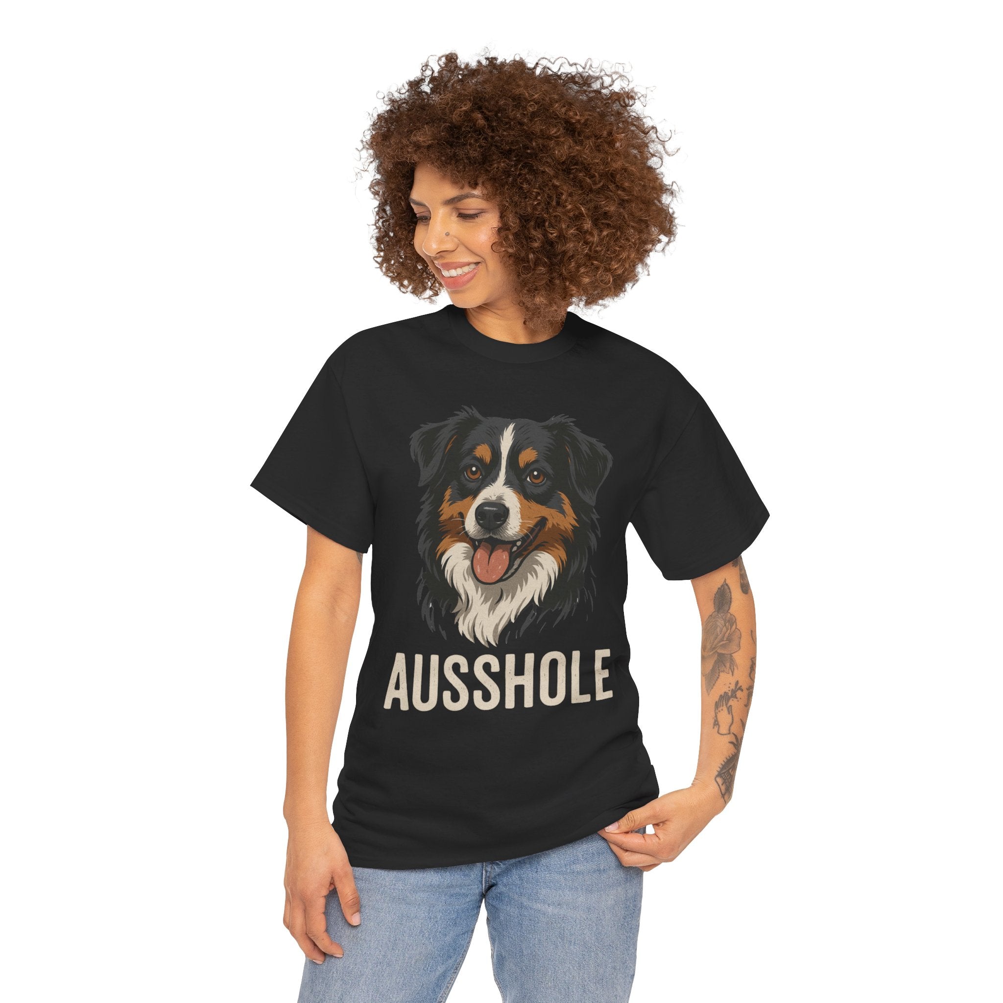 Funny Dog Lover Tee, Unisex Heavy Cotton T-Shirt, Aussie Humor Gift, Pet Owner Apparel, Cute Canine Shirt, Dog Owner Present