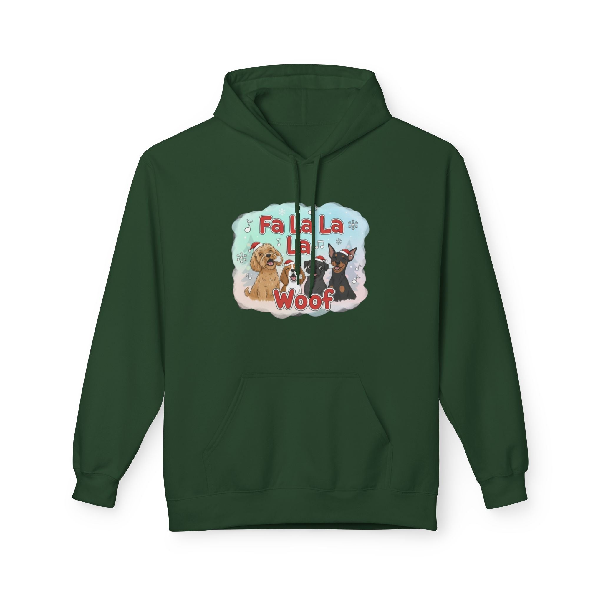 Festive Dog Lover Hoodie - 'Fa La La La Woof'